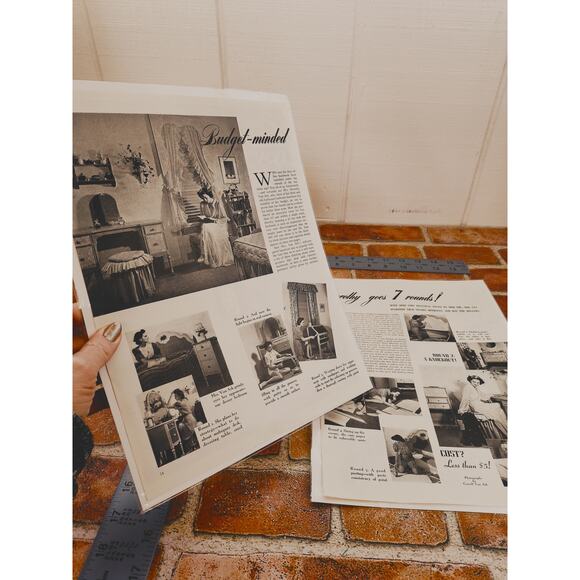 1942 Vintage 2-Page Print Article - "Budget Minded‎ Dorothy Goes 7 Rounds!" - Picture 2 of 7